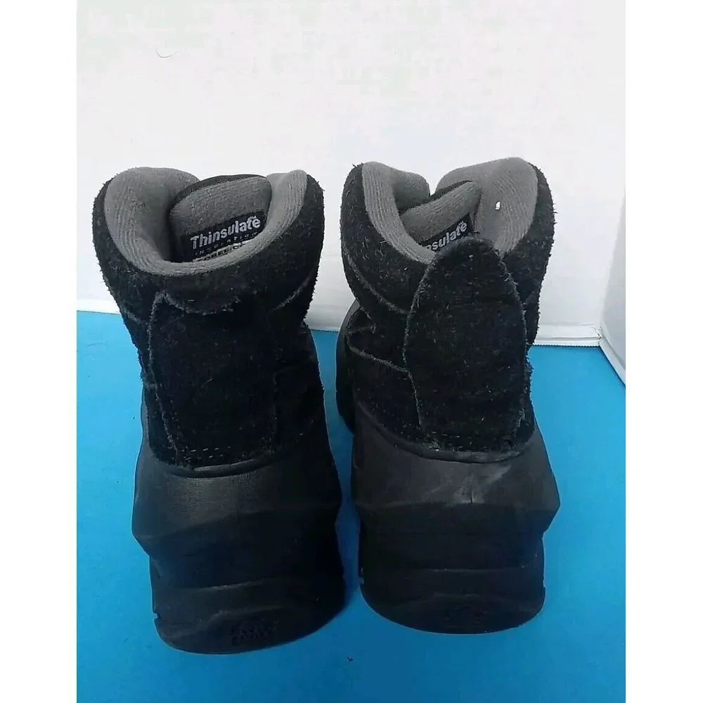 Winter Snow‎ Boots Waterproof Insulated Zip-Up Ankle Boots Black Outdoor Hiking